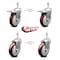 Service Caster 5 Inch Maroon Polyurethane Swivel 3/8 Inch Stem Caster Total Lock Brake, 2PK SCC-TSTTL20S514-PPUB-MRN-381615-2-S2 - alternate 3